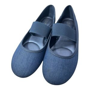 Kenneth Cole Reaction Women Denim Porta Ballet Flats Size 7.5 NEW $59